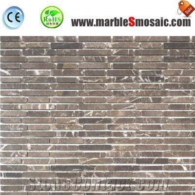 Brown Marble Mosaic Floor Tile Panel