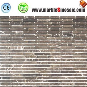 Brown Marble Mosaic Floor Tile Panel