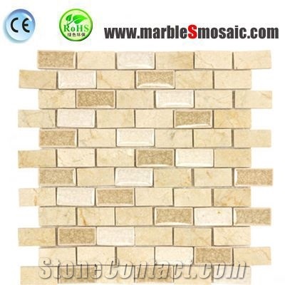 Crema Marfil Beige Marble Mosaic Sheet