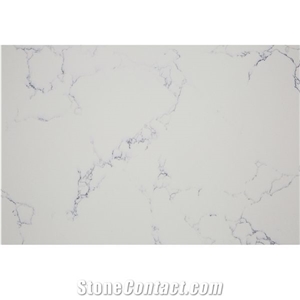 High Quality White Quartz Stone Countertop with Grey Veins