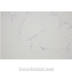 High Quality White Quartz Stone Countertop with Grey Veins