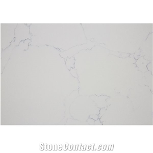 High Quality White Quartz Stone Countertop with Grey Veins