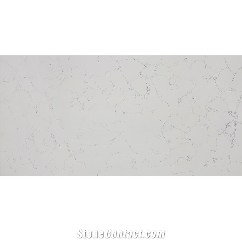 High Quality White Quartz Stone Countertop with Grey Veins