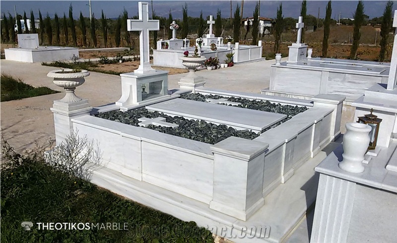 White Marble Design Family Monuments