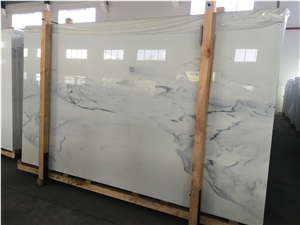Artificial Quartz Nano Crystallized Glass Stone Calacatta Color