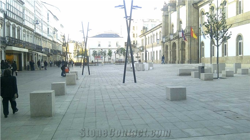 Blanco Lugo Granite Sawn Cut Cobble Stone