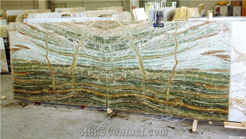 Onice Smeraldo Slabs, Onice Verde Smeraldo Slabs