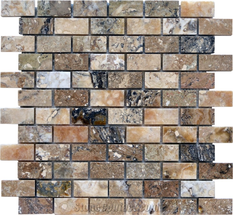 Antico Onyx Travertine Mosaic
