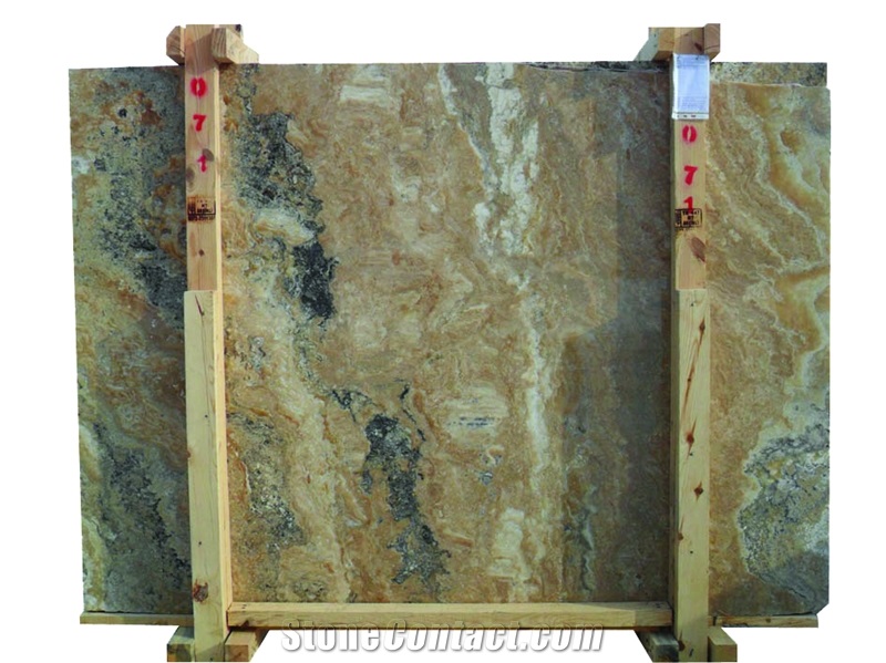 Antico Onyx Travertine Slabs, Tiles