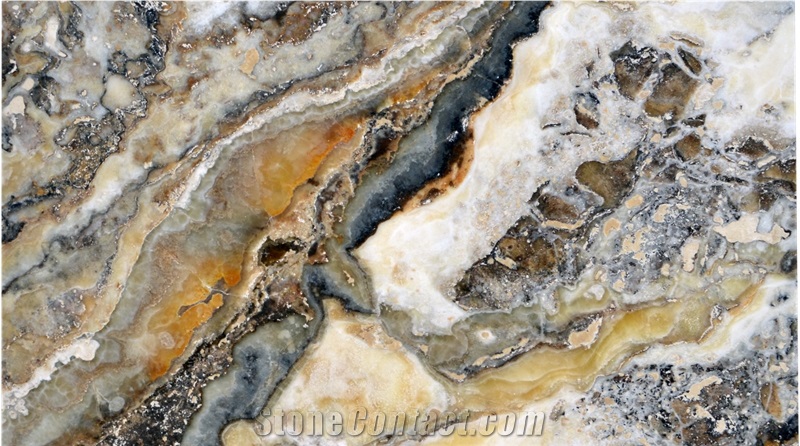 Antico Onyx Travertine Slabs, Tiles