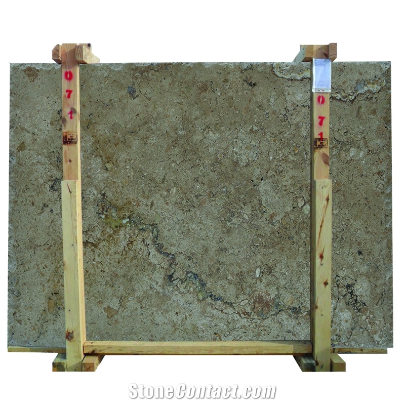 Black Walnut Travertine Polished, Filled 2cm Slabs