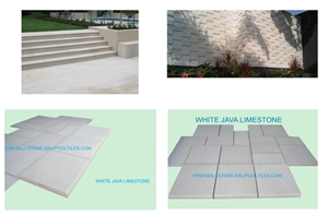 Ivory White Java Limestone Pool Coping Tiles