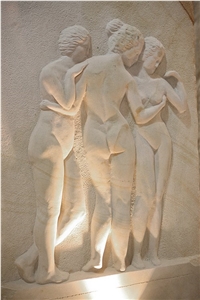 Sandy Creek Sandstone Carved Wall Bas Relief Sculpture Sandy Creek Sandstone Carved Wall Bas Relief Sculpture