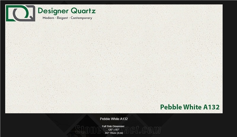 Pebble White- Ivory Designerquartz Kitchen Counter Top