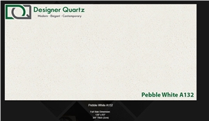 Pebble White- Ivory Designerquartz Kitchen Counter Top