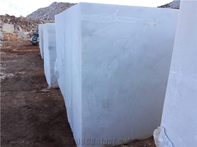 New Mugla White Blocks, Mugla White Marble Block