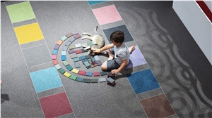 Quartz Stone Mosaic Floor Carpet