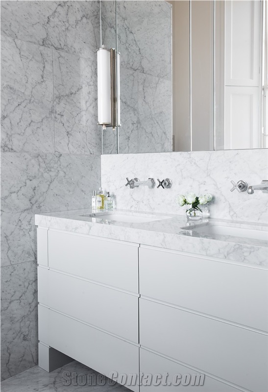Carrara Marble Edinburgh Town House Bath Design