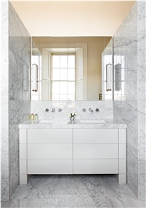 Carrara Marble Edinburgh Town House Bath Design