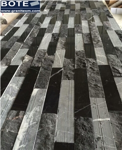Black Marble Cultural Stone Corner Stone Wall Deco
