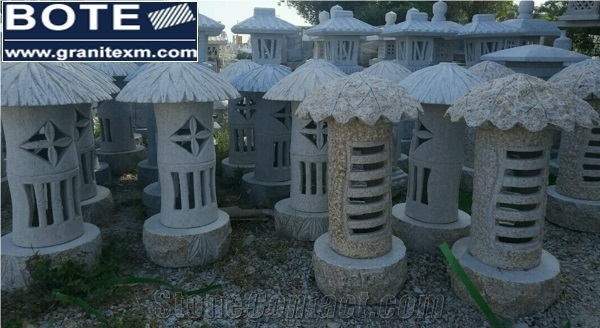 G682 and G603 Granite Garden Carving Lanterns Landscaping Lantern