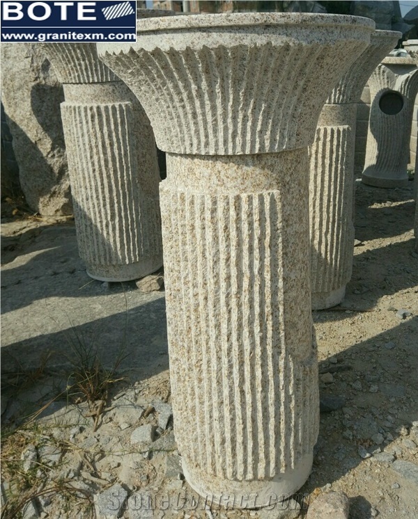 G682 Gold Yellow China Granite Pedestal Basins Sinks