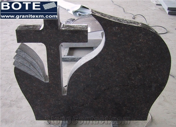Tan Brown Granite Monument Gravestone Engraved Headstones