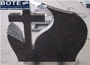 Tan Brown Granite Monument Gravestone Engraved Headstones