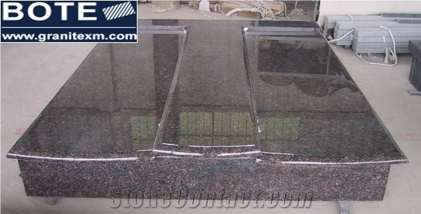 Tan Brown Granite Monument Gravestone Engraved Headstones