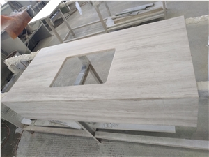 White Marble Countertop Kitchen White Wood Grain Marble