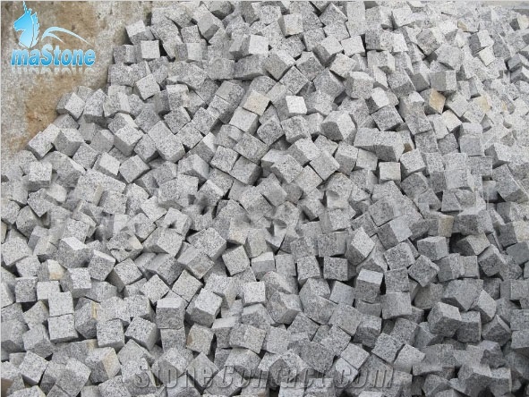 G603 Grey Granite Paving Stone, Cube Stone, G603 Cobble Stone Pavers
