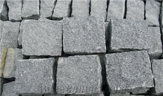 G654 Granite Paving Stone, Padang Grey Cube Stone, G654 Cobble Stone