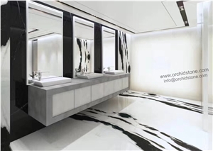 Panda White Marble Flooring Tiles,Wall Cladding