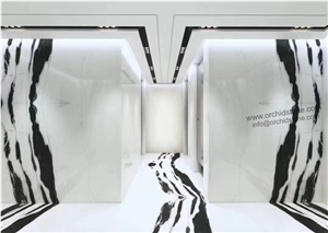 Panda White Marble Flooring Tiles,Wall Cladding
