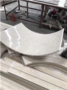Beige Marble Column Cladding Pattern