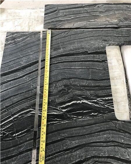 Black Ancient Wood Grain Vein Marble Bathroom Vanity Tops,Bath Tops