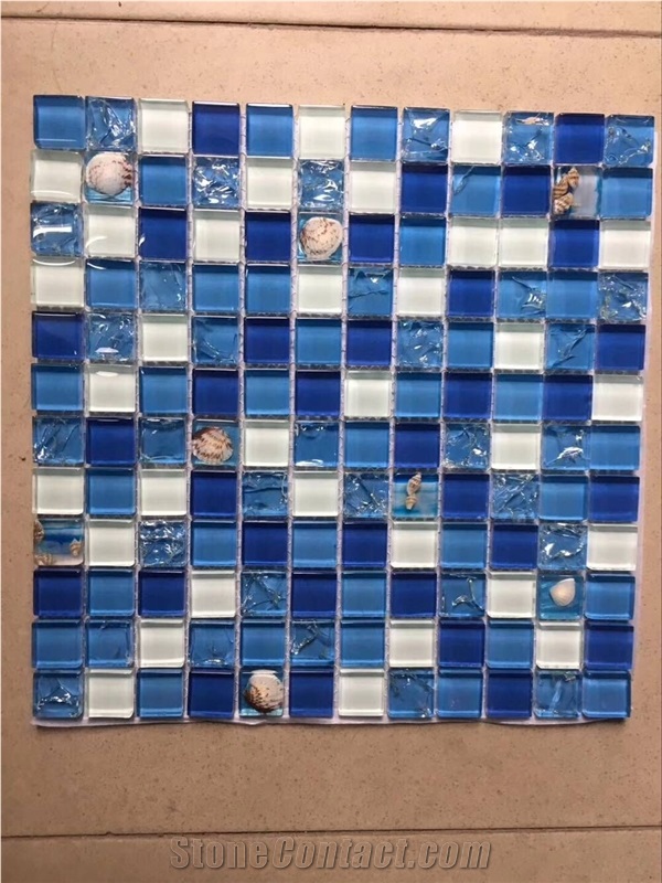 Blue Mosaic Swimming Pool Mosaic Floor Mosaic