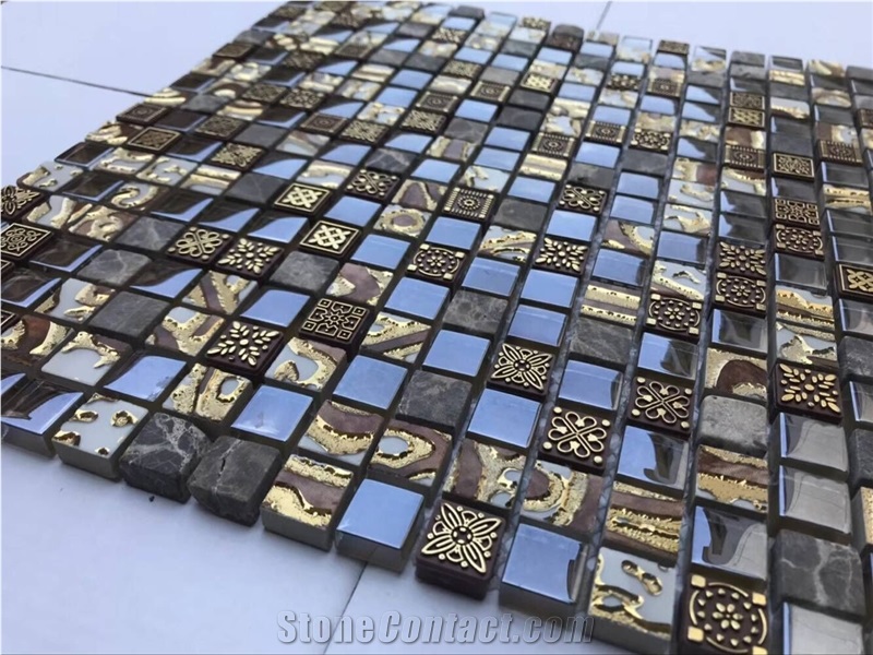 Blue Mosaic Swimming Pool Mosaic Floor Mosaic