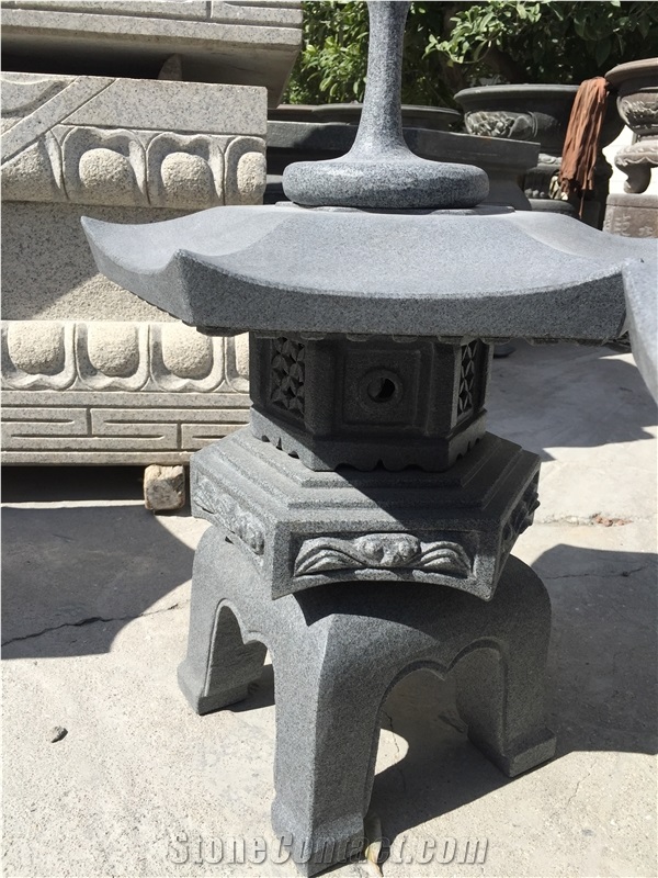 Custom Design Stone Laterns Grey Granite Lanterns