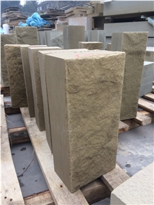 Custom Sandstone Mushroomed Stone Beige Sandstone Mushroomed Cladding