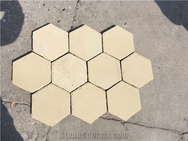 Custom Sandstone Mushroomed Stone Beige Sandstone Mushroomed Cladding