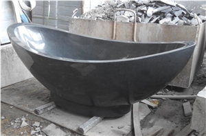 Dark Grey Granite Polished Oval Bathtub Bath Tubs,Resin Bath Tub
