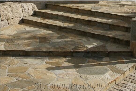 Irregular Flooring Slate Flagstone Paving Tile French Pattern