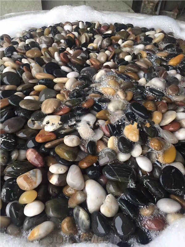 Polished Mixed Pebble Stone River Pebbles Decorative Cobbles Colorful