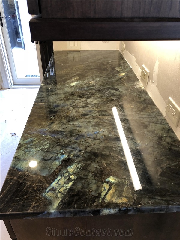 Prefab Counter Granite Lemurian Blue Countertops