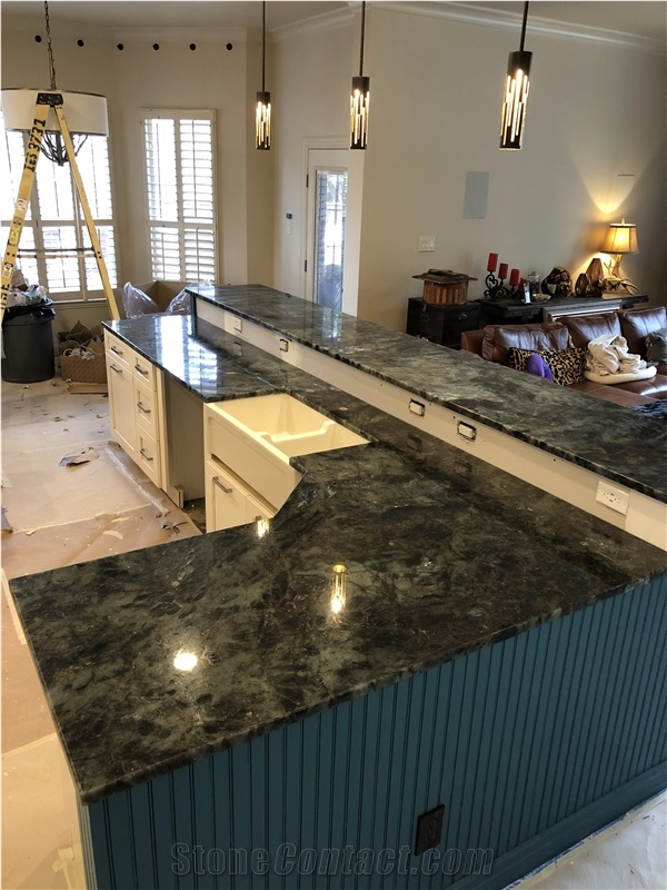 Prefab Counter Granite Lemurian Blue Countertops
