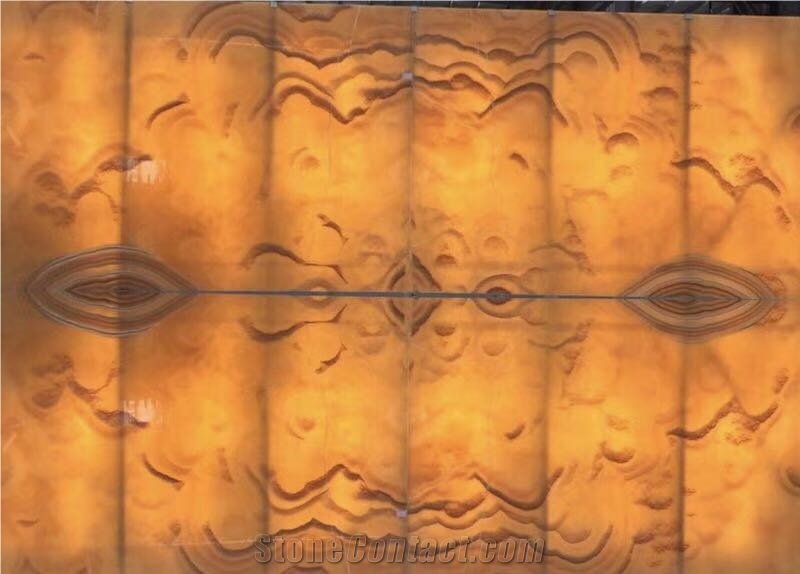 Transulucent Yellow Onyx Backlit Yellow Onyx Cladding