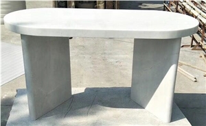 White and Black Marble Desk Table Top Dinner Table Chair