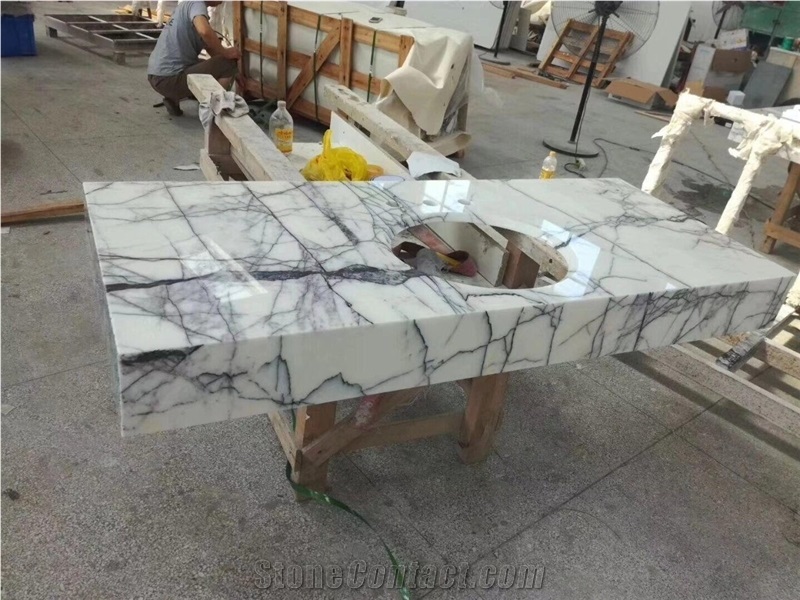 White Lilac Marble Bathroom Countertops,Vanity Top