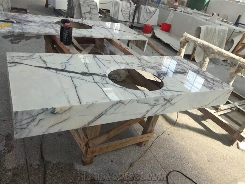 White Lilac Marble Bathroom Countertops,Vanity Top